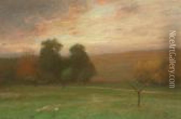 At Sunset Oil Painting - John Francis Murphy
