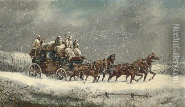 The York Mail Coach Oil Painting - Herny Jr Alken
