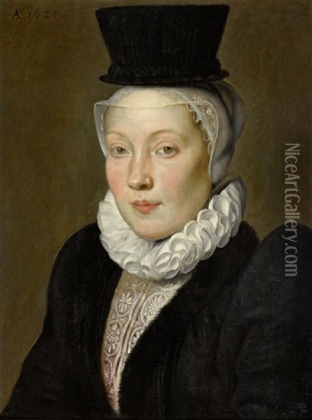 Susanne Blauner, Ehefrau Heinrich Otths Der Altere Oil Painting - Bartholomaus (Treirsensio) Sarburgh