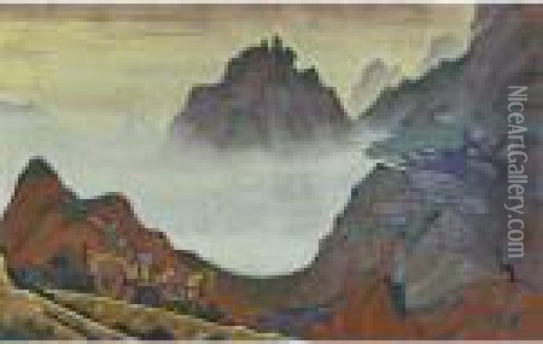 Confucius, The Just One Oil Painting - Nicolaj Konstantinov Roerich
