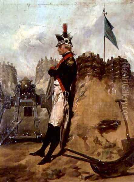 Alexander Hamilton (1757-1804) in the Uniform of the New York Artillery Oil Painting - Alonzo Chappel