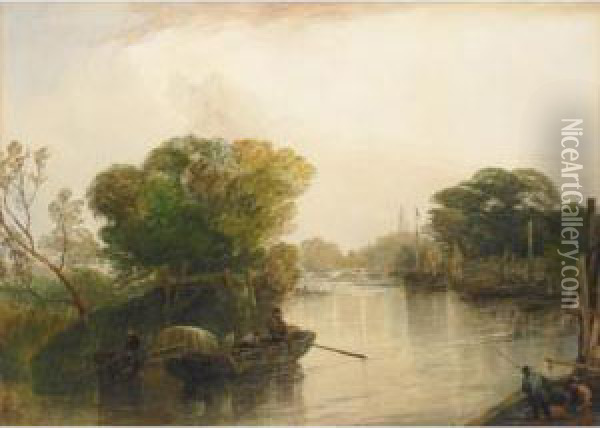 Kew Bridge Oil Painting - John Cuthbert Salmon