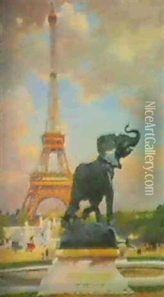 Paris Oil Painting - Jules Ernest Renoux