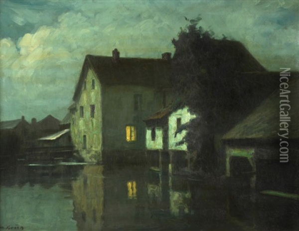 Nocturno Oil Painting - Maurice Grun