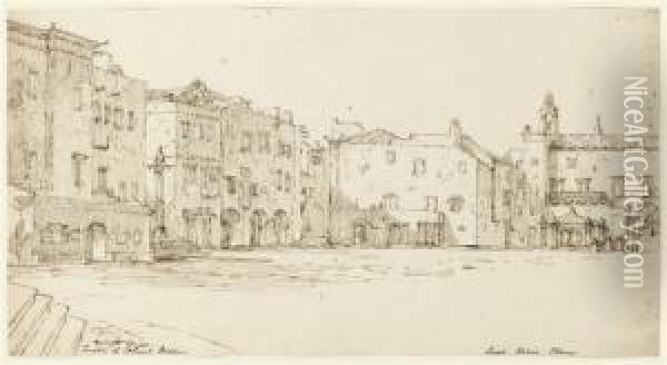 Largo De Rocio, Elvas: Two Views Oil Painting - G.F. Sargent