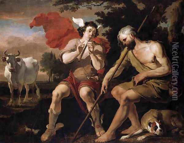 Mercury and Argos Oil Painting - Abraham Danielsz. Hondius