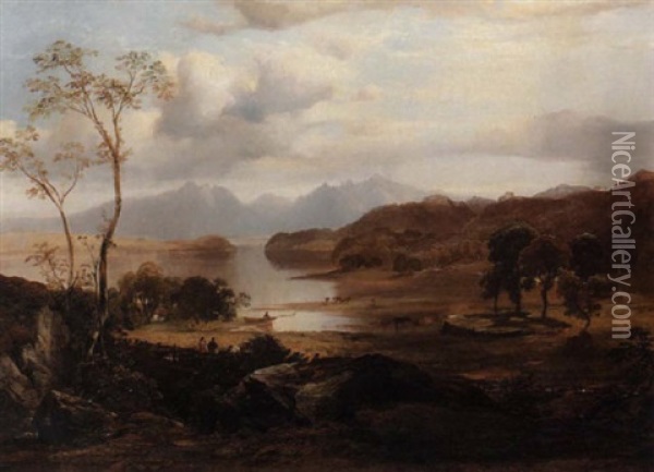 Loch, Isle Of Brute Oil Painting - Horatio McCulloch