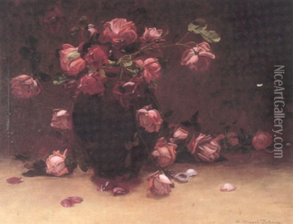 Reine Henrietta Roses Oil Painting - Charles Chapel Judson