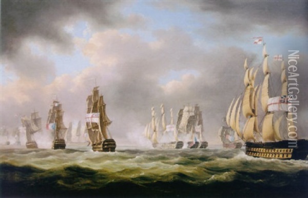 Battle Of San Domingo 1806 Oil Painting - Robert Dodd