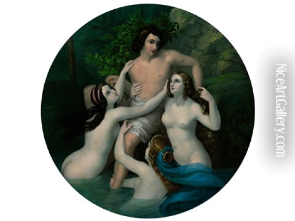 Hylas Und Die Nymphen Oil Painting - Carl Ferdinand Sohn