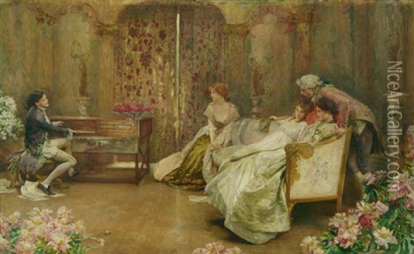 An Elegant Soiree Oil Painting - John Henry Frederick Bacon
