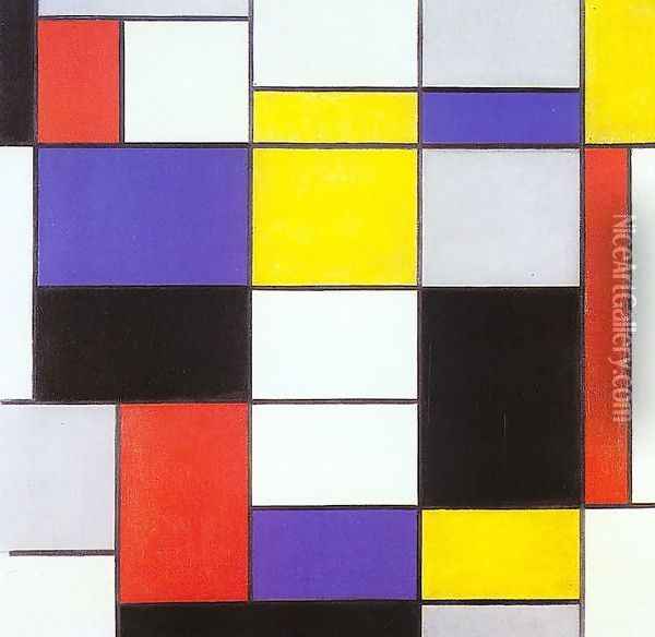 Composition A Oil Painting - Piet Cornelis Mondrian