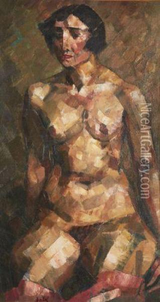 Nu Cubisant Oil Painting - Eugene Dabit