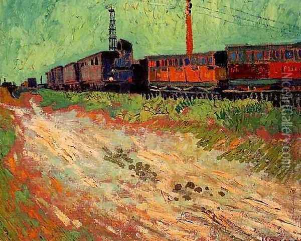 Railway Carriages Oil Painting - Vincent Van Gogh
