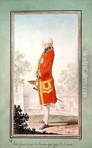 Louis Francois Joseph de Bourbon (1734-1814) Prince of Conde Oil Painting - Louis Carrogis Carmontelle