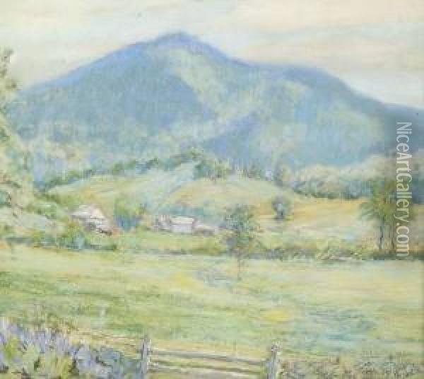The Hills Near Woodstock, Vermont Oil Painting - Arthur B. Wilder