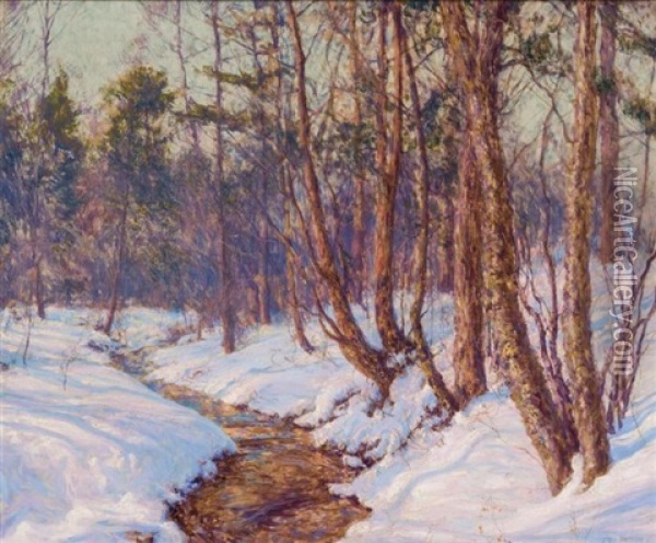 Upland Stream, Mohawk Valley Oil Painting - Walter Launt Palmer