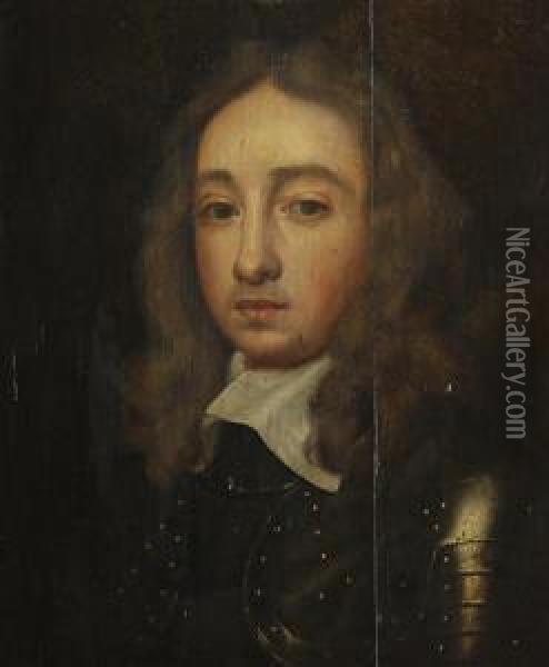 Portrait Of A Young Man In Armour Oil Painting - Robert Walker