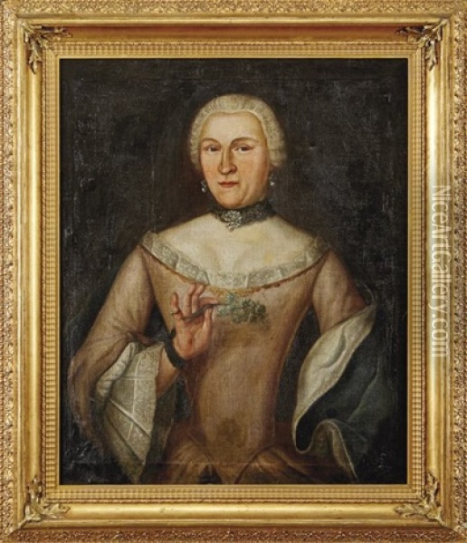 Portrait Der Magdalena Clara Haubenstricker Oil Painting - Nikolaus Moritz Kleemann