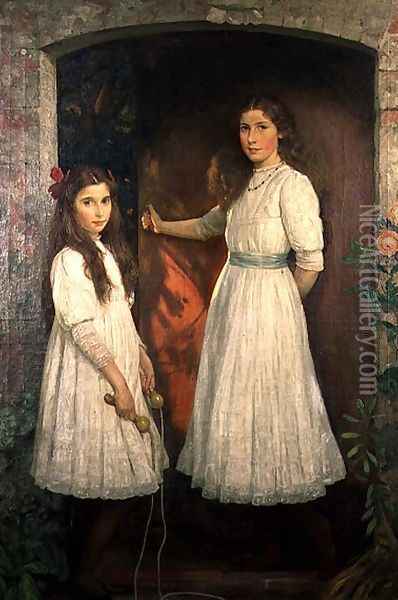 Sisters Oil Painting - Walter C. Strich Hutton