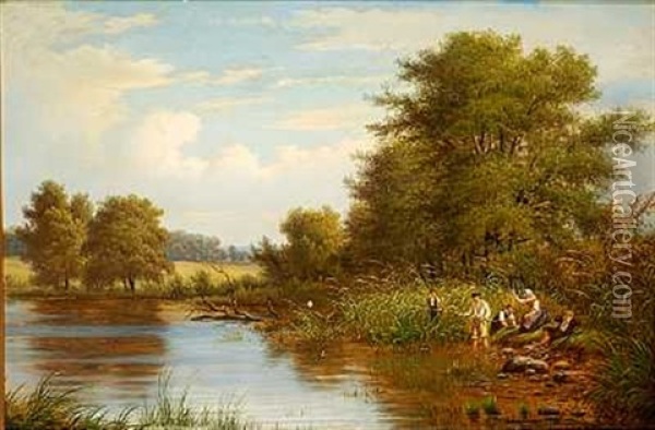 Pa Fisketur Oil Painting - Peter (Johann P.) Raadsig