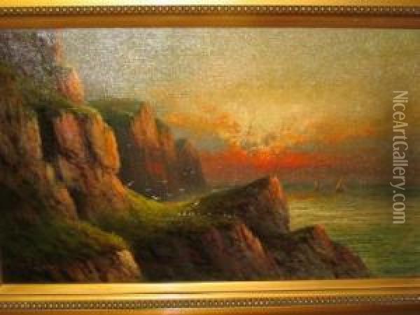 On The Coast Of Sark Oil Painting - Frank Hider