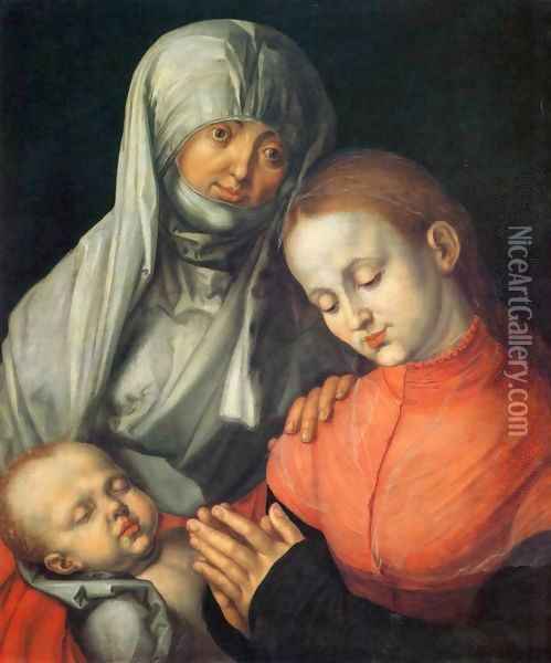 St Anne with the Virgin and Child Oil Painting - Albrecht Durer