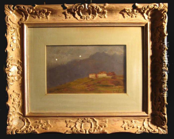 Paesaggio Montano Oil Painting - Cesare Tallone