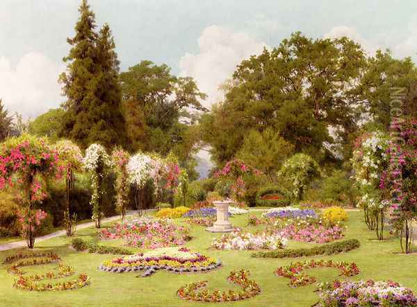 The Rose Garden Oil Painting - George Marks