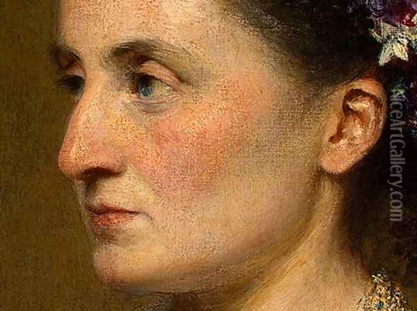 Duchess de Fitz-James [detail: 2] Oil Painting - Ignace Henri Jean Fantin-Latour