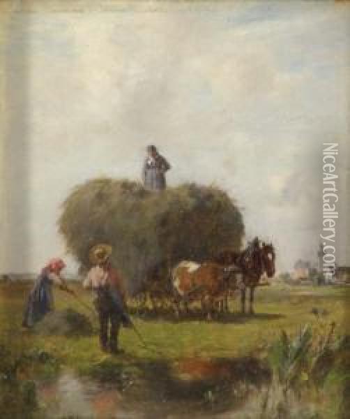 The Harvesters Oil Painting - Robert Schleich
