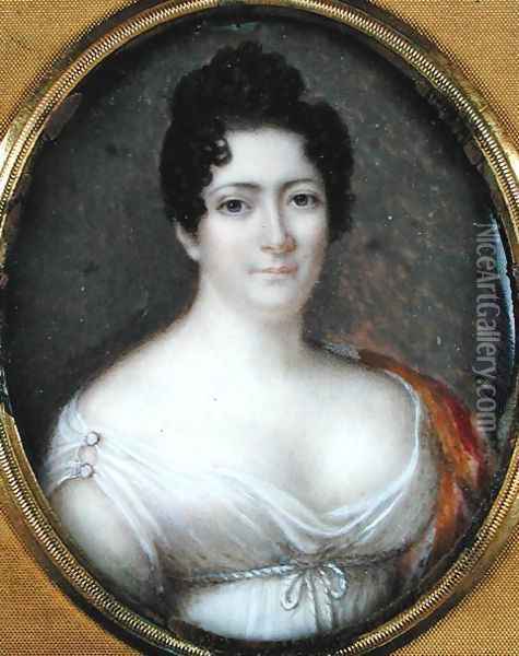 Mademoiselle Mars 1779-1847 1819 Oil Painting - Jean Francois Strasbeaux