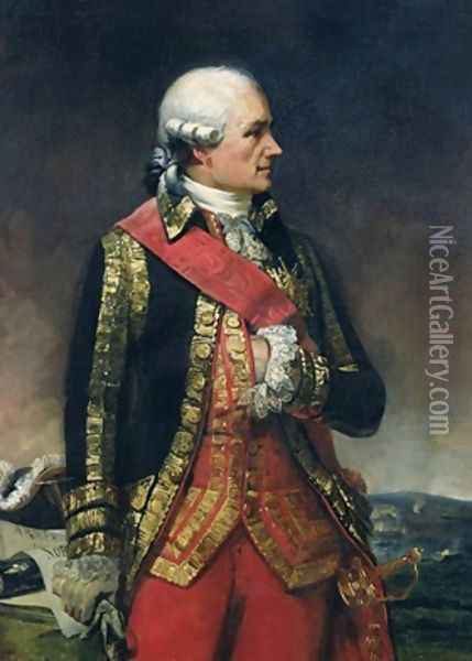 Jean-Baptiste de Vimeur 1725-1807 Count of Rochambeau Oil Painting - Charles-Philippe Lariviere