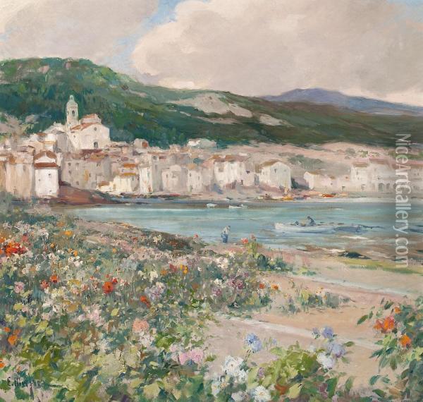 Vista De Cadaques Oil Painting - Eliseu Meifren i Roig