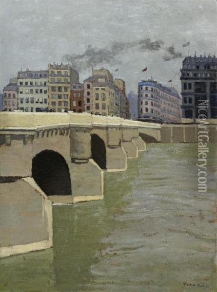 Le Pont Neuf Oil Painting - Felix Edouard Vallotton