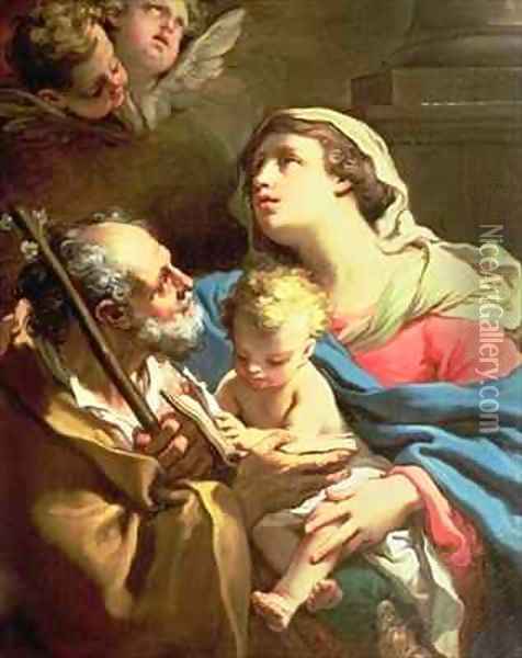 The Holy Family Oil Painting - Gaetano Gandolfi