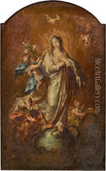 Maria Immaculata Oil Painting - Martin Johann Schmidt