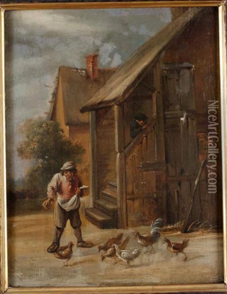 Man Matar Hons Oil Painting - David The Elder Teniers