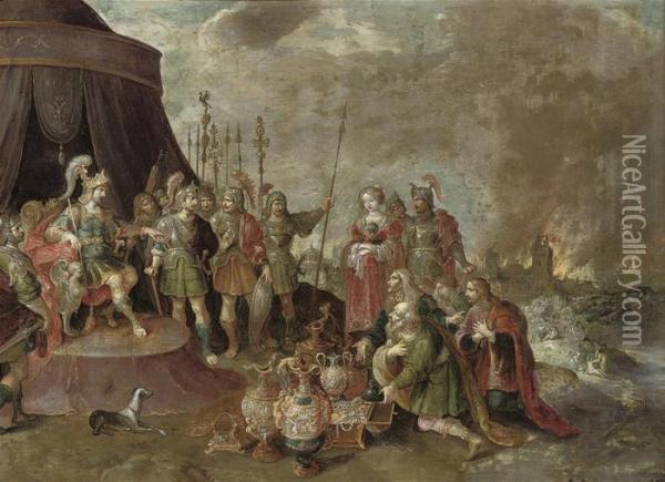 The Continence Of Scipio Oil Painting - Frans II Francken