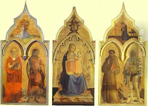 Certosa del Galluzzo Triptych Oil Painting - Angelico Fra