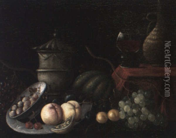 Nature Morte Aux Fruits Oil Painting - Pieter Gerritsz van Roestraten