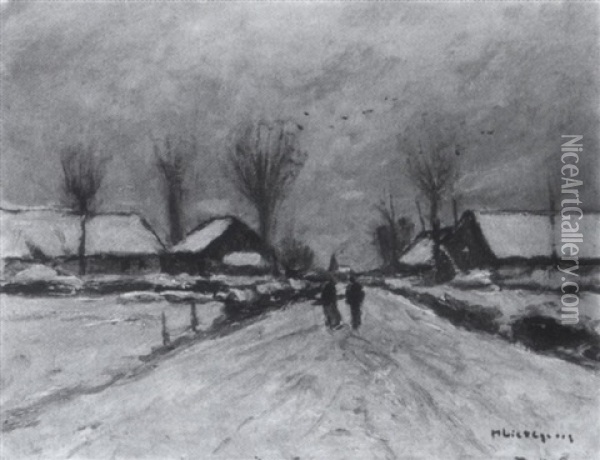 Winter Am Niederrhein Oil Painting - Helmuth Liesegang