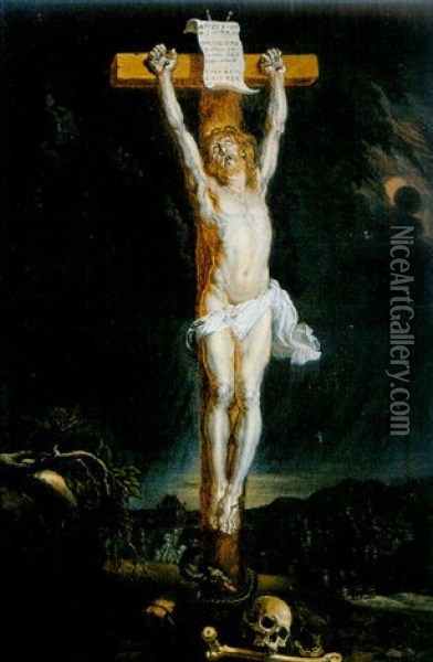 The Crucifixion Oil Painting - Matthijs van den Bergh