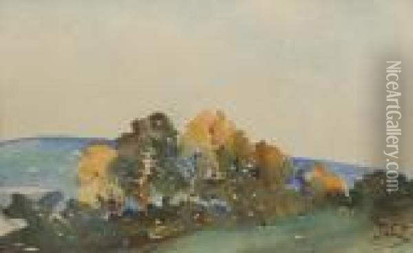 Autumn Landscape Oil Painting - Julian Falat