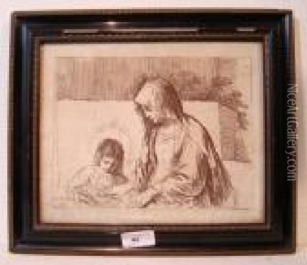 Madonna And Child Oil Painting - Guercino