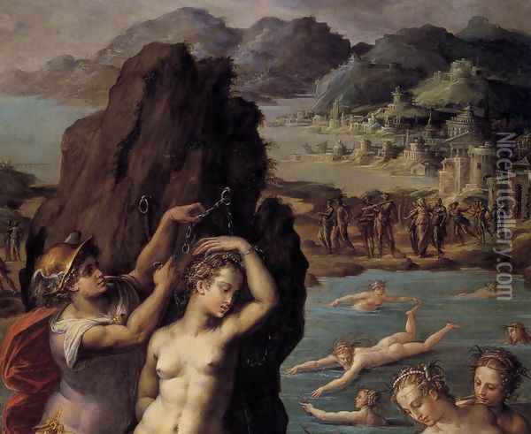 Perseus and Andromeda (detail) 1570-72 Oil Painting - Giorgio Vasari