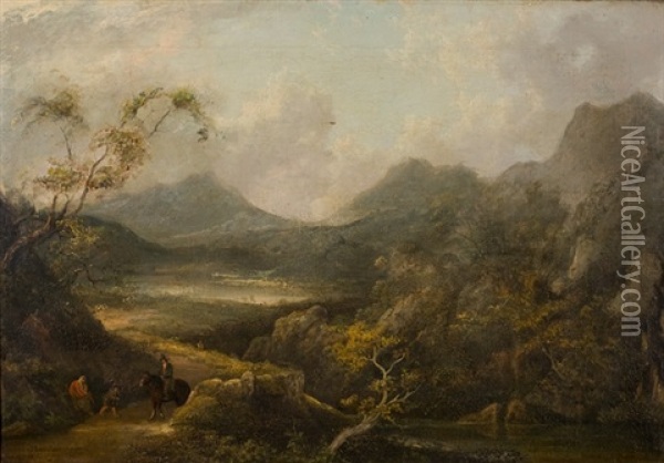 Seelandschaft Mit Figuren- Und Tierstaffage Oil Painting - Thomas Gainsborough