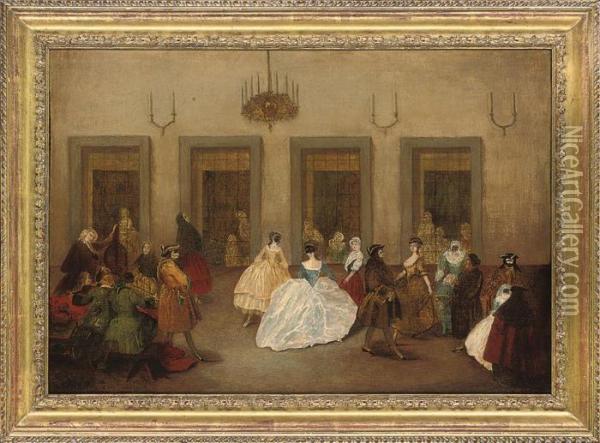 The Ballroom Dance Oil Painting - Pietro Longhi