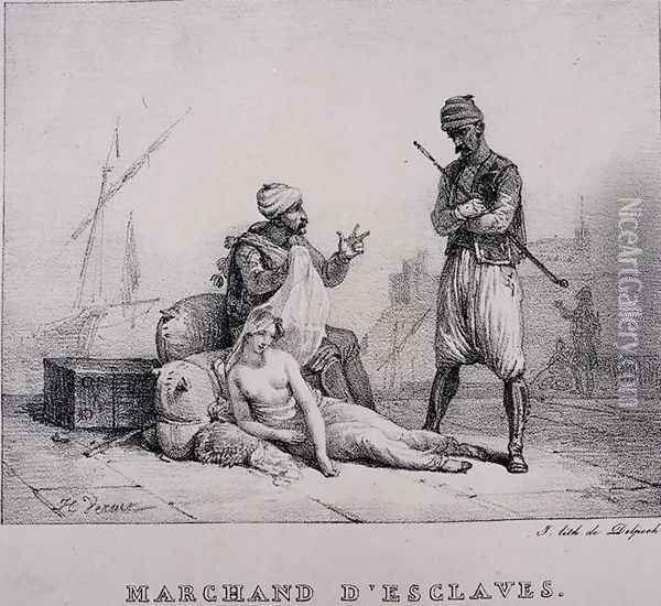 Slave Merchant, published 1820s Oil Painting - Horace Vernet