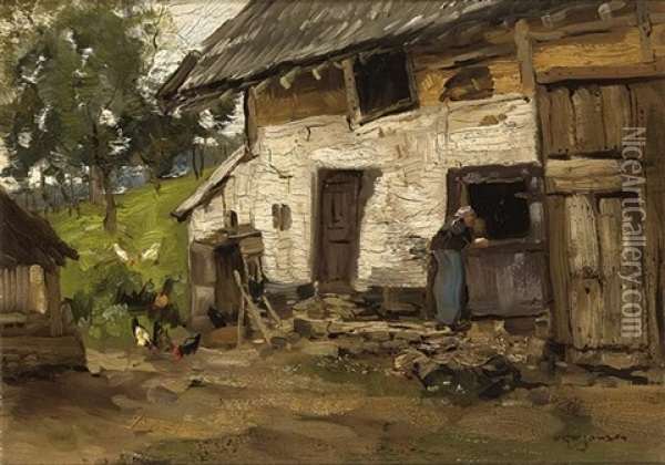 The Farmwork Oil Painting - Willem George Frederik Jansen